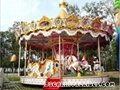 Good quality amusement carousel ride merry-go-round for kids 4
