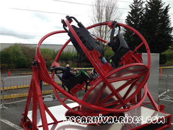 Mobile Rides For Events Gyro Loop Rides 3D Human Gyroscope 4