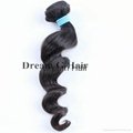  top quality loose wave virgin human hair weft 1