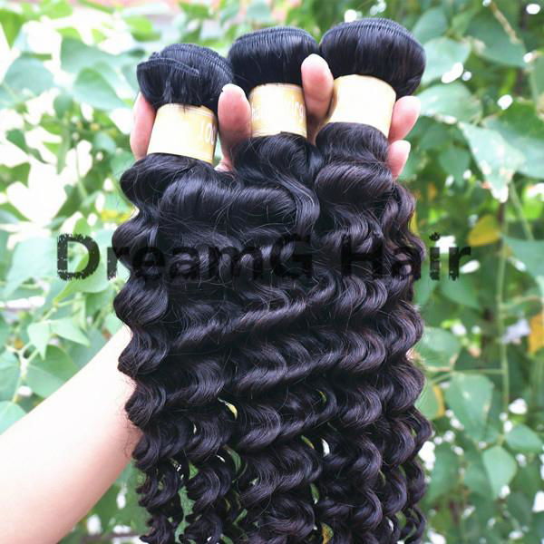 deep wave natural hair wefts natural curly hair 3