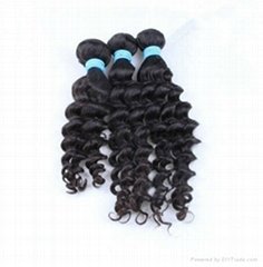 loose curly virgin human hair wefts high quality