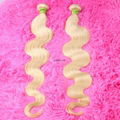 body wave blond human hair weave color613# 1