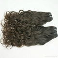 loose curly virgin human hair weft natural hair extensions 1