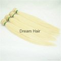 straight blond human hair weave color613# 2