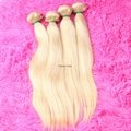 straight blond human hair weave color613# 4