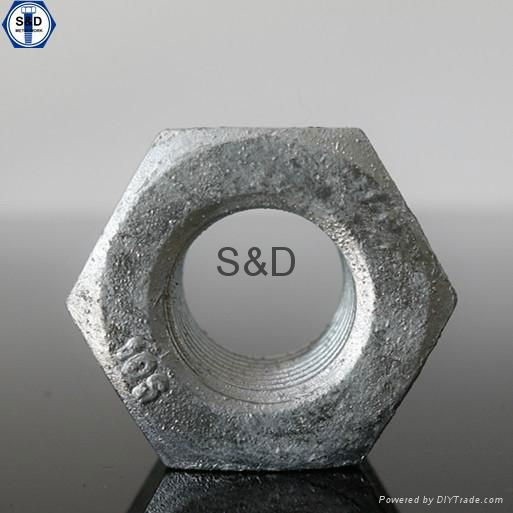 ASTM A563 Heavy hex nuts    ASTM A563 Gr.A Hex Nuts with 