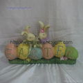 14 Inch Resin Egg Bunny Easter Tabletop Decoration 1
