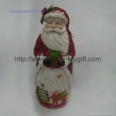 12 Inch Resin Santa Claus Holiday Statue