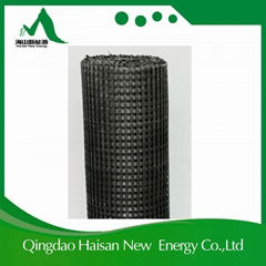 100KN/m Biaxial warp knitting polyester geogrid used in road expansion