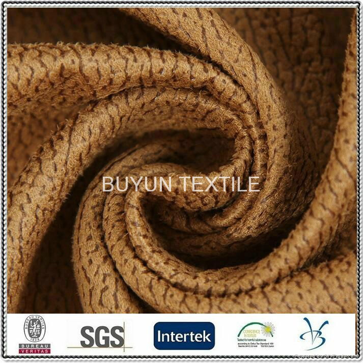 polyester knitted bronzed pu coated laminated upholstery furniture sofa fabric 3