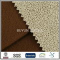 polyester knitted bronzed pu coated laminated upholstery furniture sofa fabric 2