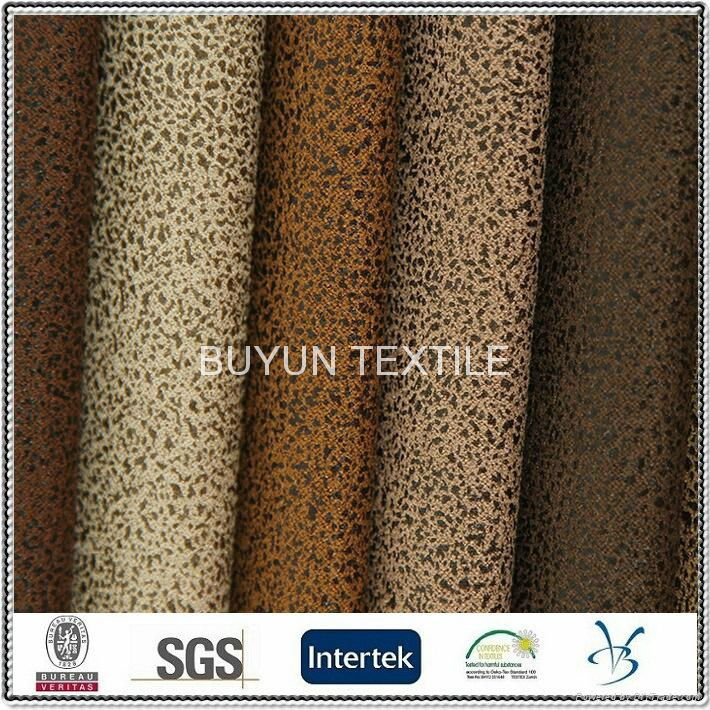 polyester knitted bronzed pu coated laminated upholstery furniture sofa fabric