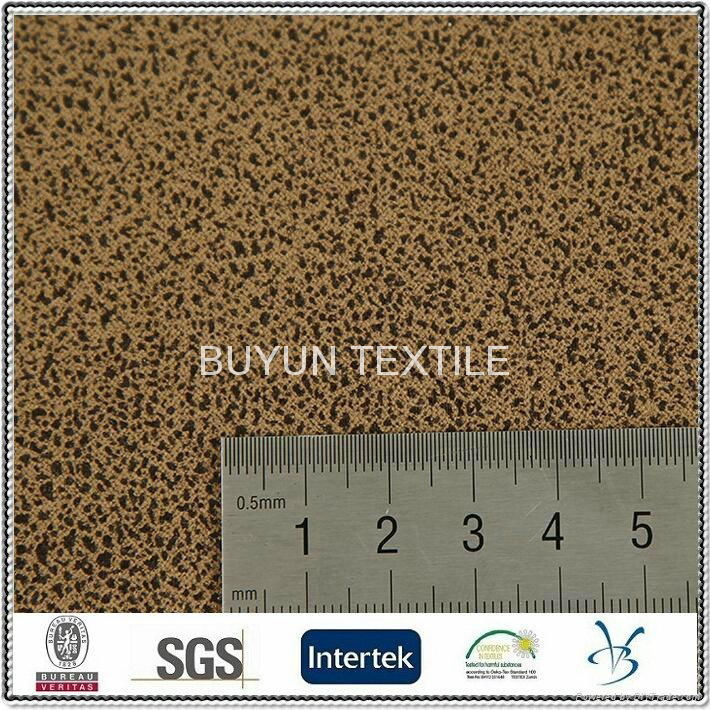 polyester knitted bronzed pu coated laminated upholstery furniture sofa fabric 4