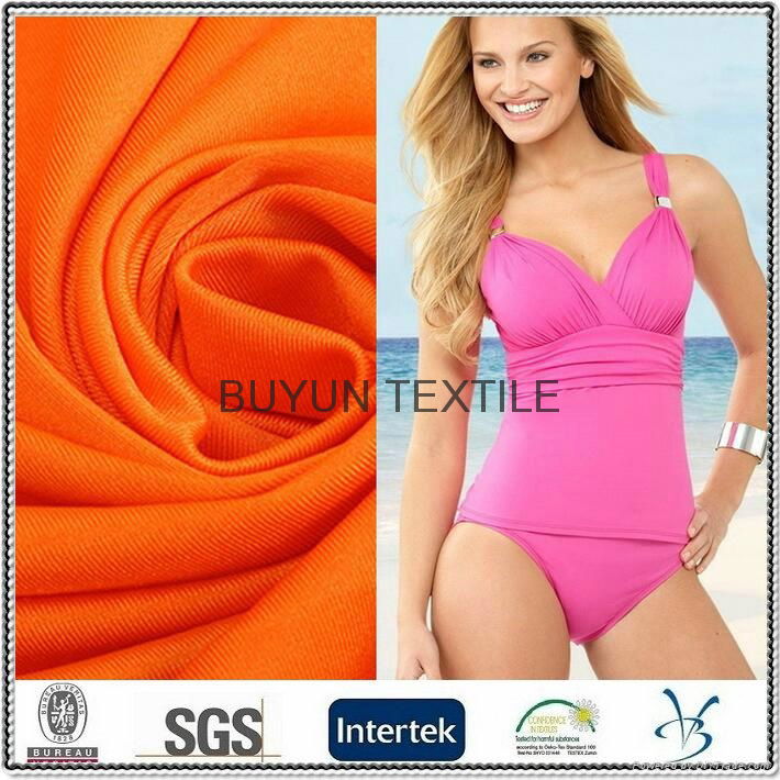 polyester spandex shinny bright stretch fabric for swimwear yoga blend