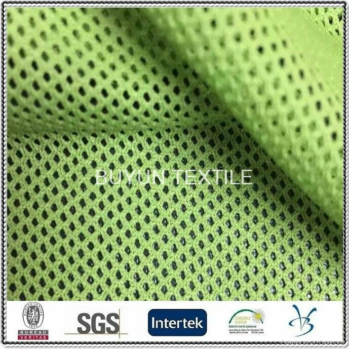polyester small hole tricot pearl mesh football jersey fabric for sportwear 2