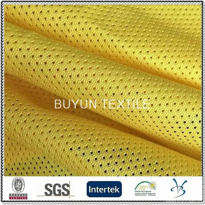 polyester small hole tricot pearl mesh football jersey fabric for sportwear 3