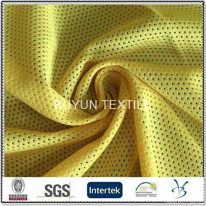 polyester small hole tricot pearl mesh football jersey fabric for sportwear 5