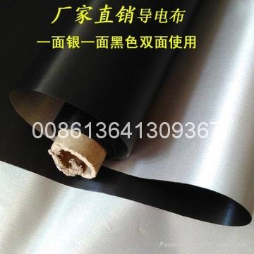 one-side black rf shielding nickel copper conductive fabric for bags lining  2