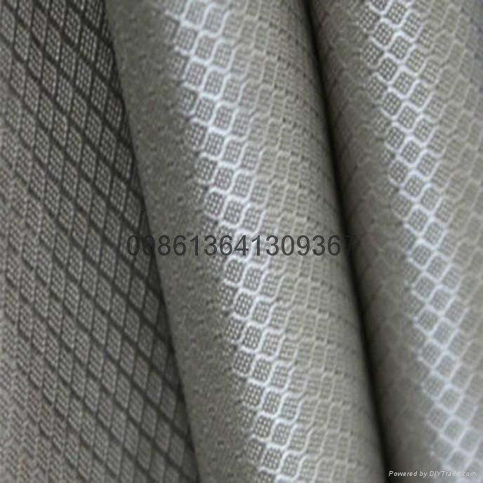 rfid blocking material grid woven conductive fabric for bags liner 