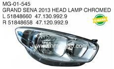  2013 Head Lamp Chromed  Black