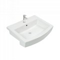  Lavatory use white glazed handwash ceramic sink 2