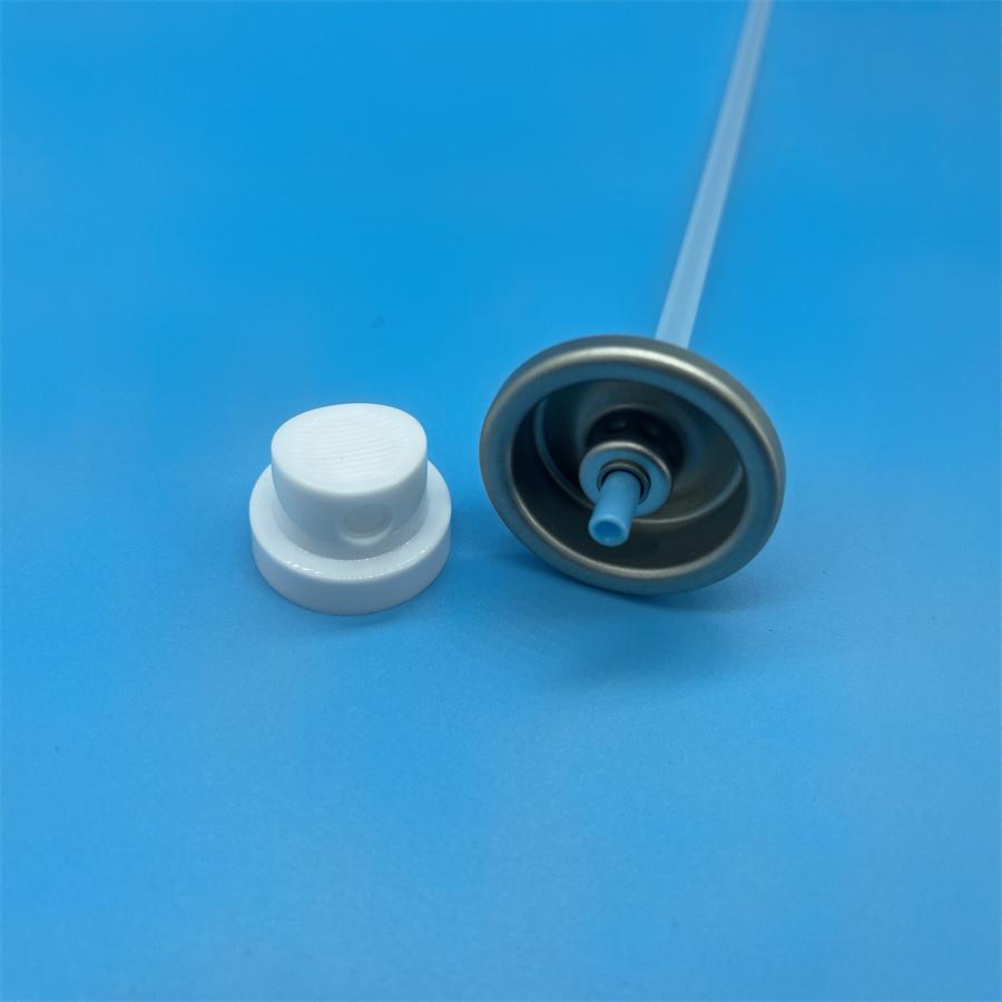 Powder spray aerosol valve 