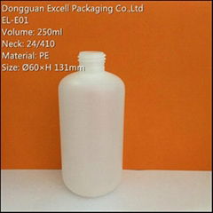 250ml PE Bottle for Liquid Makeup Packaging