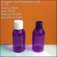 300ml PET Cosmetic Bottle for Makeup Packaging