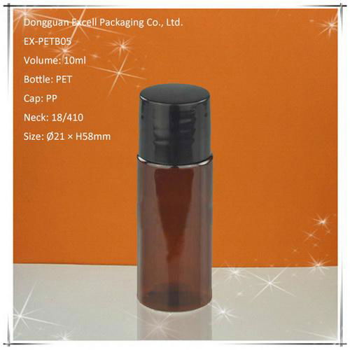 10ml Cosmetic Amber PET Small Bottle