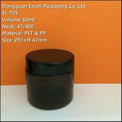 60ml PET Cosmetic Container and Jar