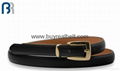 Ladies Black Skiny Feather Belt 3