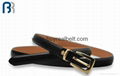 Ladies Black Skiny Feather Belt 4