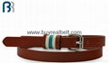 Ladies Five Loops with Three Colors PU Belt