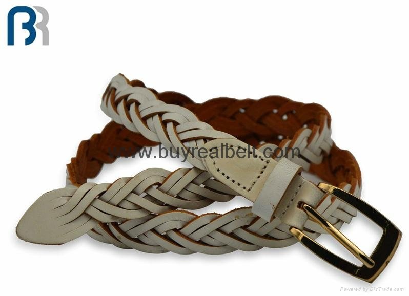 Ladies Braided with Gold Pin Buckle Belt 4