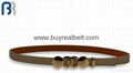 Ladies Gold Buckle Skiny Belt 4