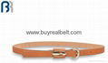 Ladies Metal Loop PU Belt