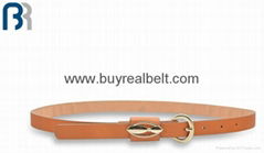 Ladies Metal Loop PU Belt