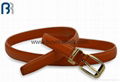 Ladies Skiny Stitching Red PU Belt 1