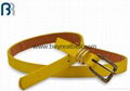 Ladies Skiny Triple Loops PU Belt