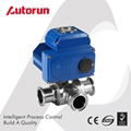 Stainless Steel 3 Way Ball Sanitary Electric Control Valve