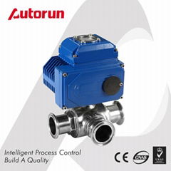 Stainless Steel 3 Way Ball Sanitary Electric Control Valve