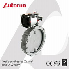 Flang Cement Powder Pneumatic Aluminium Plate Butterfly Valve