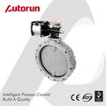 Flang Cement Powder Pneumatic Aluminium Plate Butterfly Valve 4