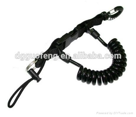 Trend Fashion Diving Clip Stretch Coil Lanyard Diving Accessories Shark Coil Lan