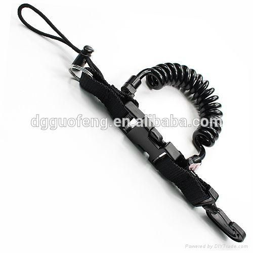 Trend Fashion Diving Clip Stretch Coil Lanyard Diving Accessories Shark Coil Lan 2