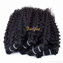 Innoshinehair  Wholesale Virgin brazilian Deep Curly Hair weft hair weaving