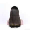 100% Wholesale Virgin  Human Hair silky straight Remy Full Lace Wig 2