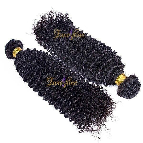 Wholesale Deep Quality Remy Brazilian Hair Deep Curly Remy Hair Weft weaving 3