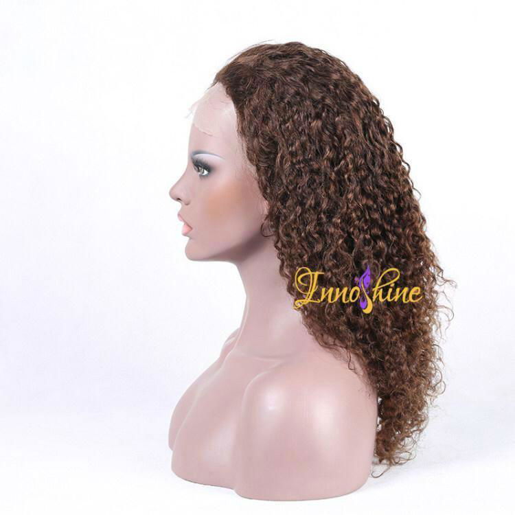 100%Wholesale Good Quality Brazilian Water Wave Human Hair Remy Full Lace wigs 2