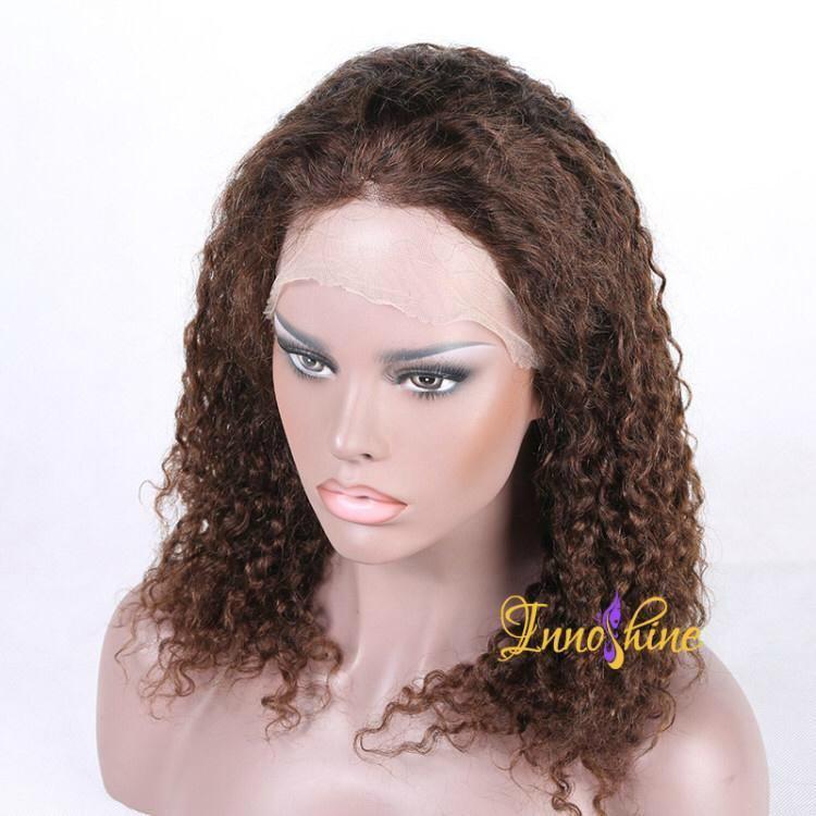 100%Wholesale Good Quality Brazilian Water Wave Human Hair Remy Full Lace wigs 4